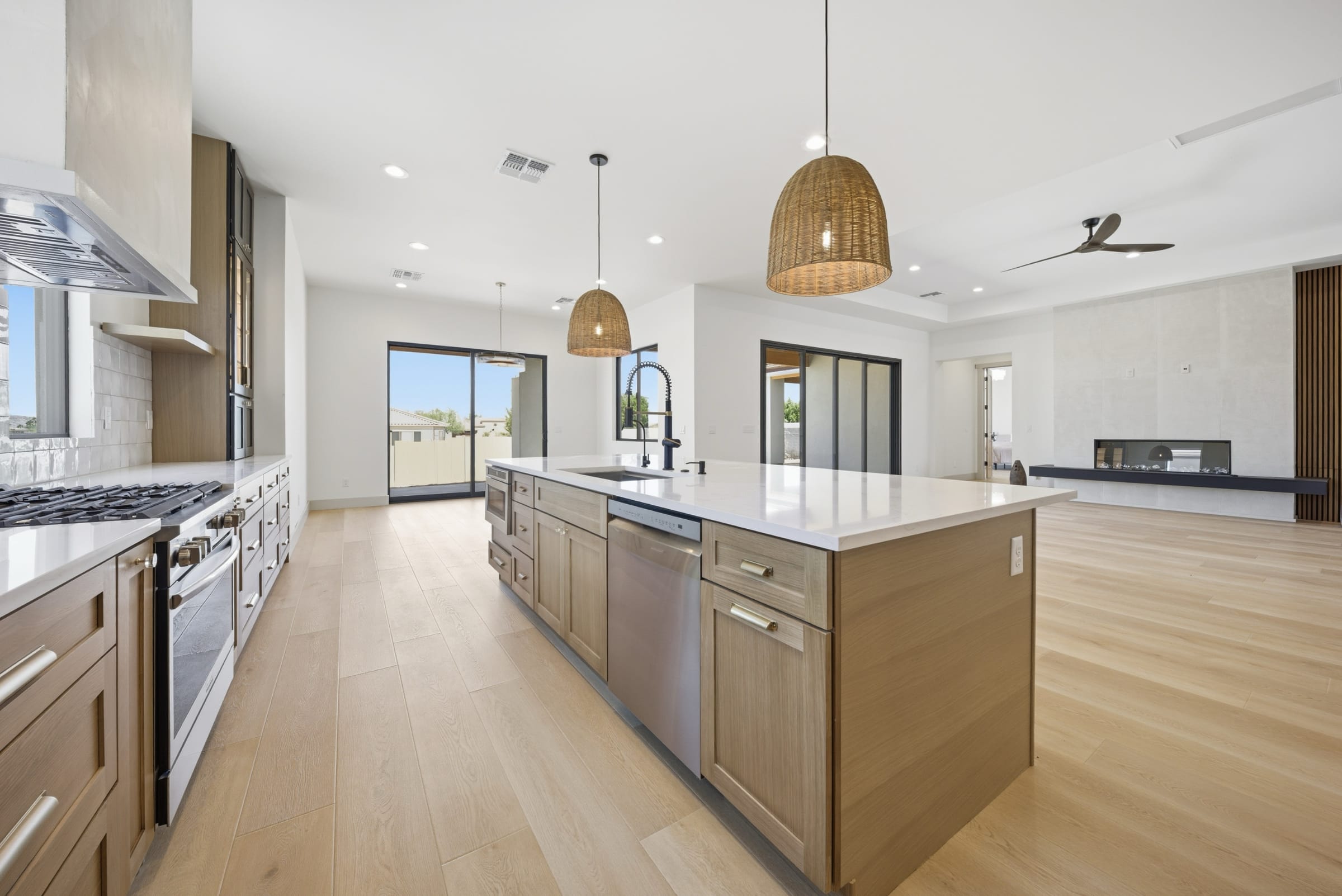 Bright, styled interior living space